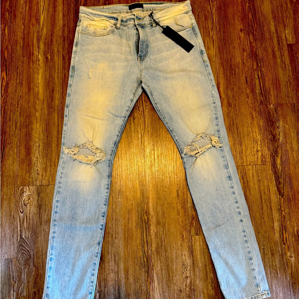 Daniel Patrick light blue skinny distressed jeans, brand new with tags